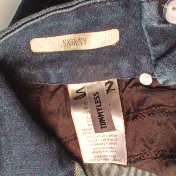 Seven7 Jeans Size 6 Tummyless Mid Rise Skinny Leg Dark Wash - Picture 6 of 10